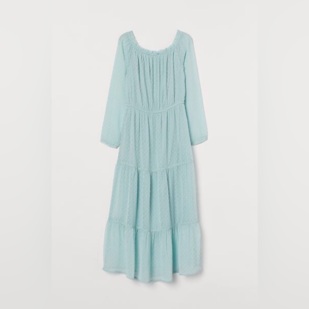 H and M Swiss dot midi dress